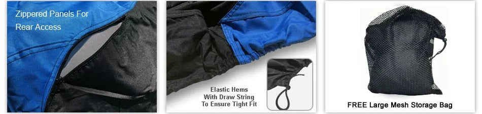 Blue Black Trailerable Jet Ski Cover with Trailer Straps and Storage Bag Q571