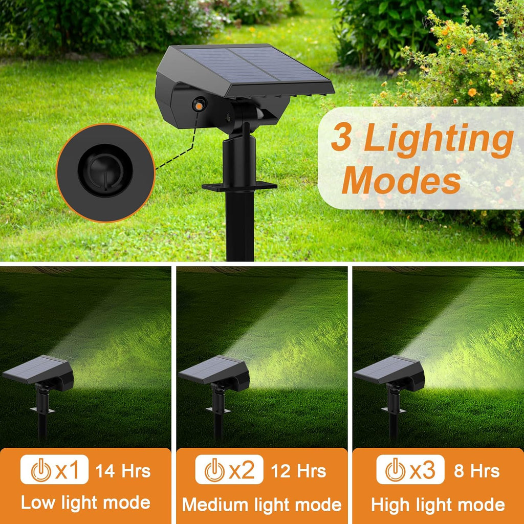 6 Pack 52 LED 3 Modes IP65 Waterproof Solar Spot Lights U828077