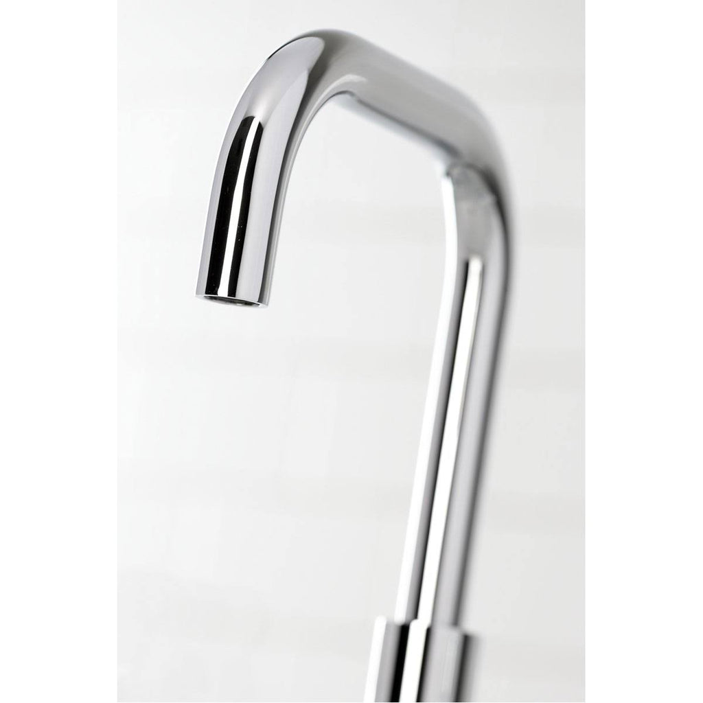 Polished Chrome Widespread Bathroom Faucet with Brass Pop-Up Q5626