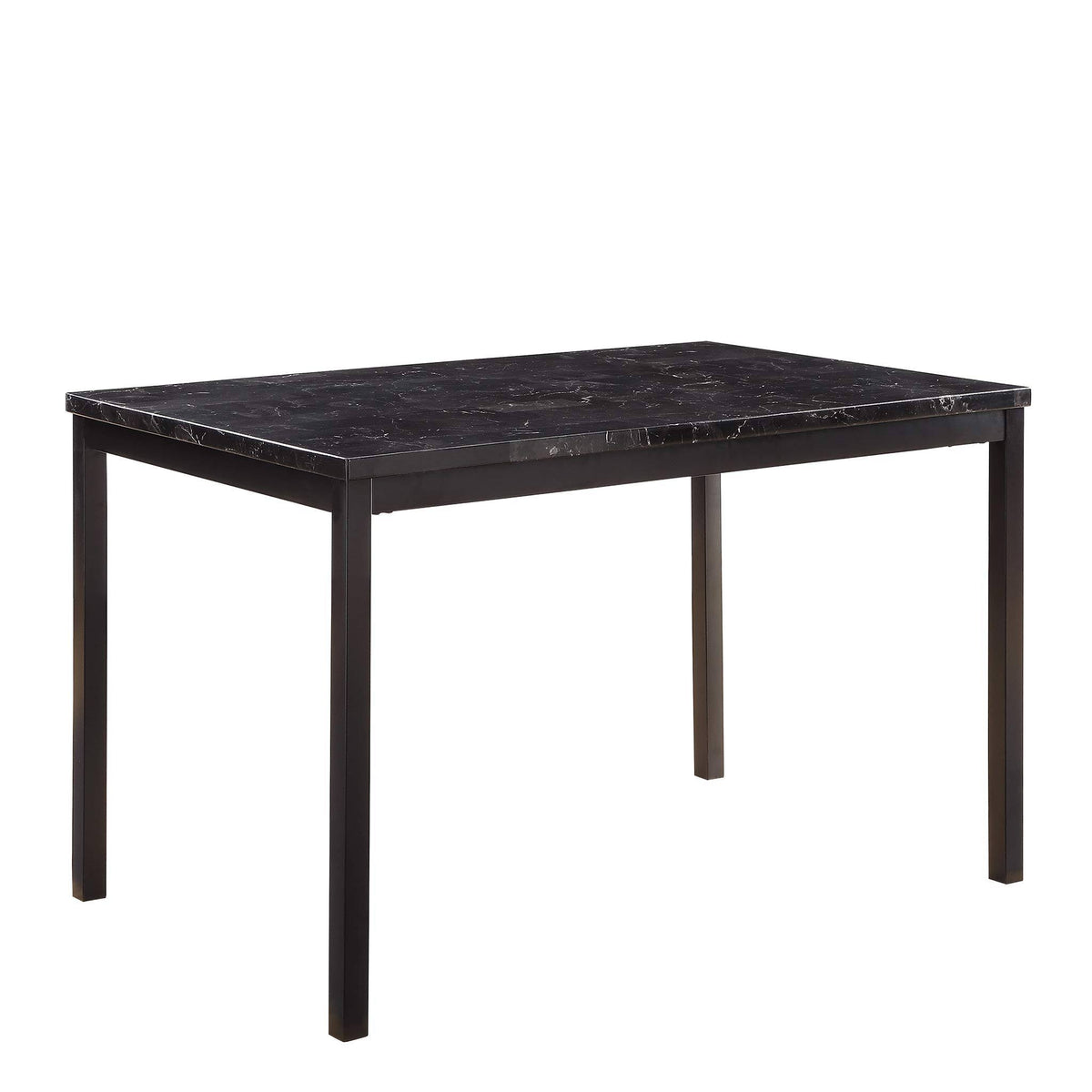 Black Metal Base Dining Room Table D196