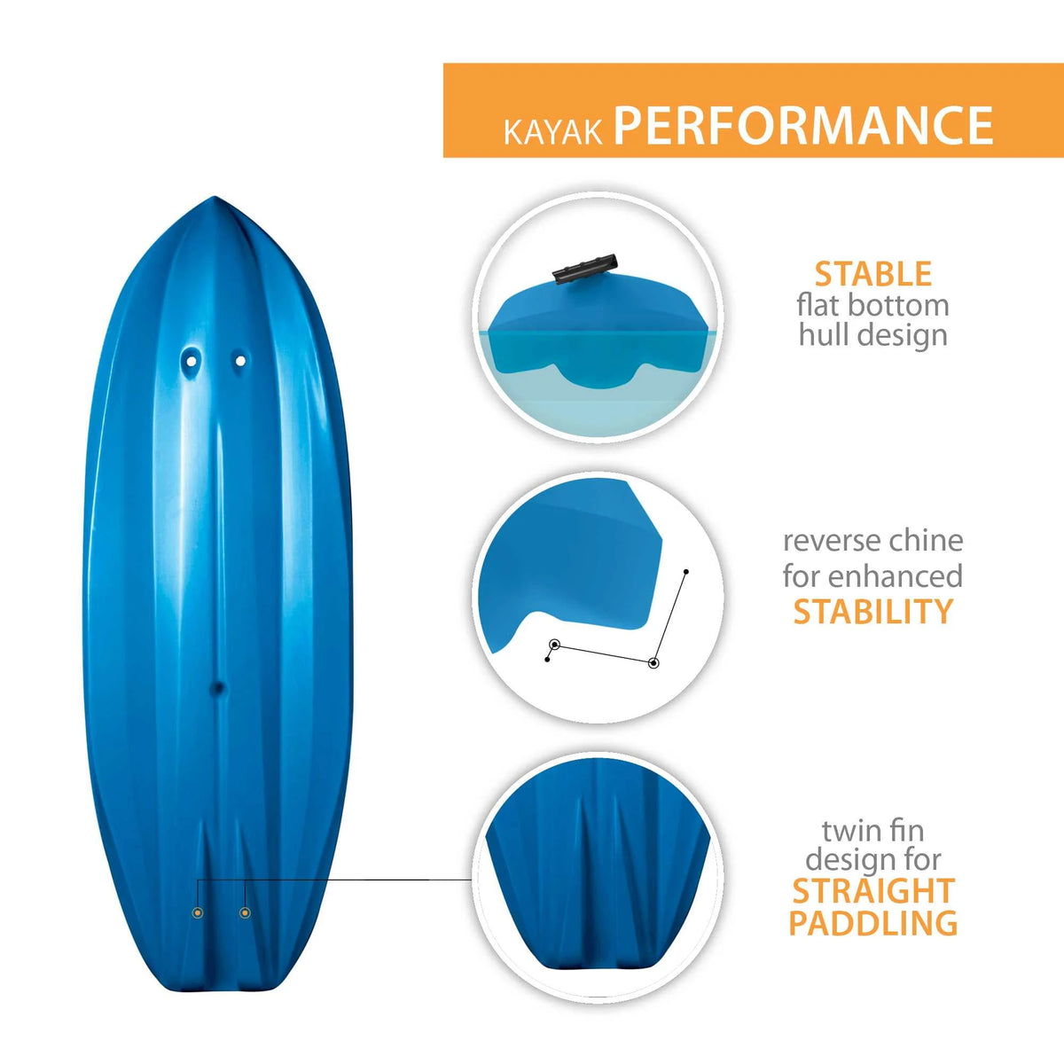 6 ft Youth Kayak Blue Y73391