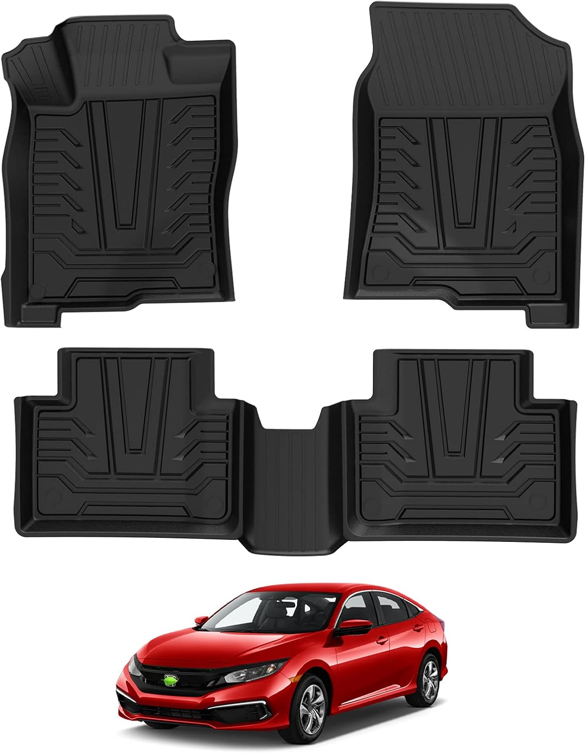 TPE Non-Slip Car Floor Mats Full Set Q2310