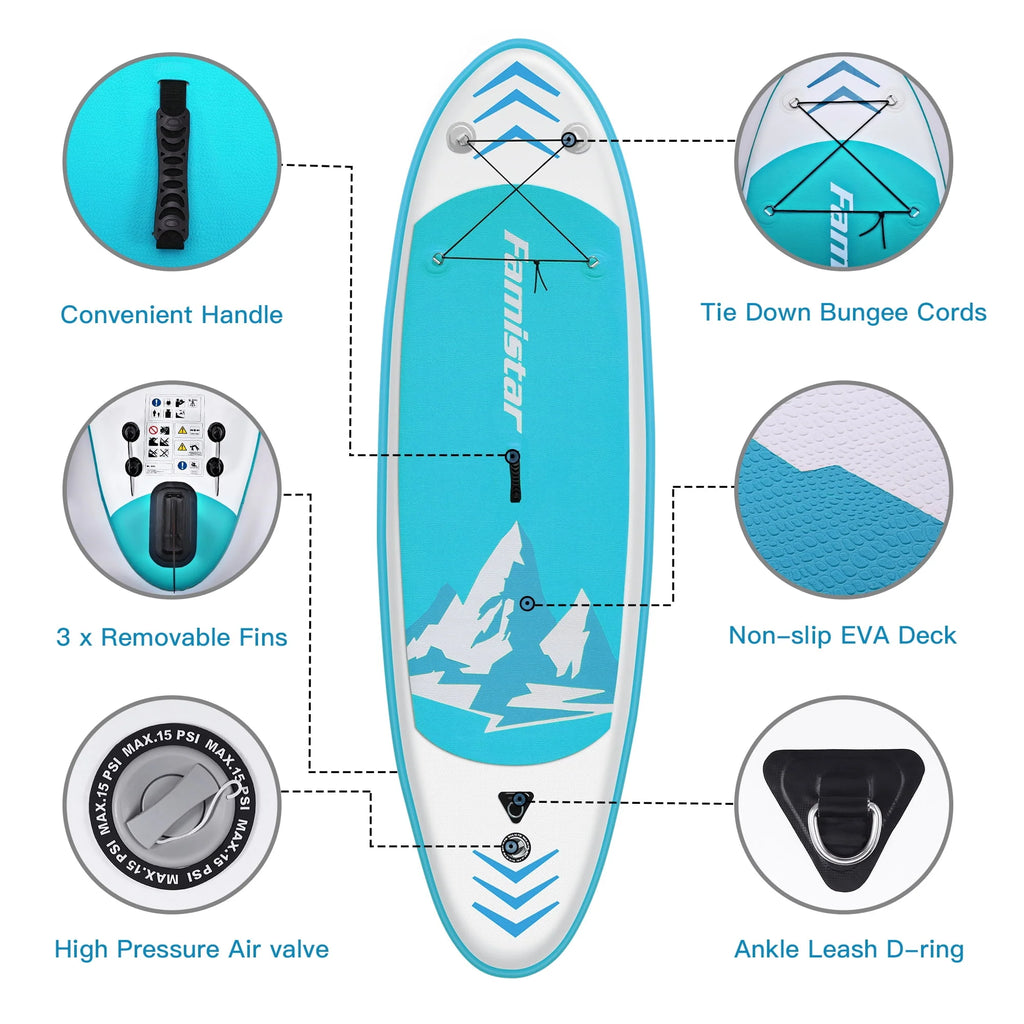 10' Inflatable Stand Up Paddle Board Non-Slip Deck S624991
