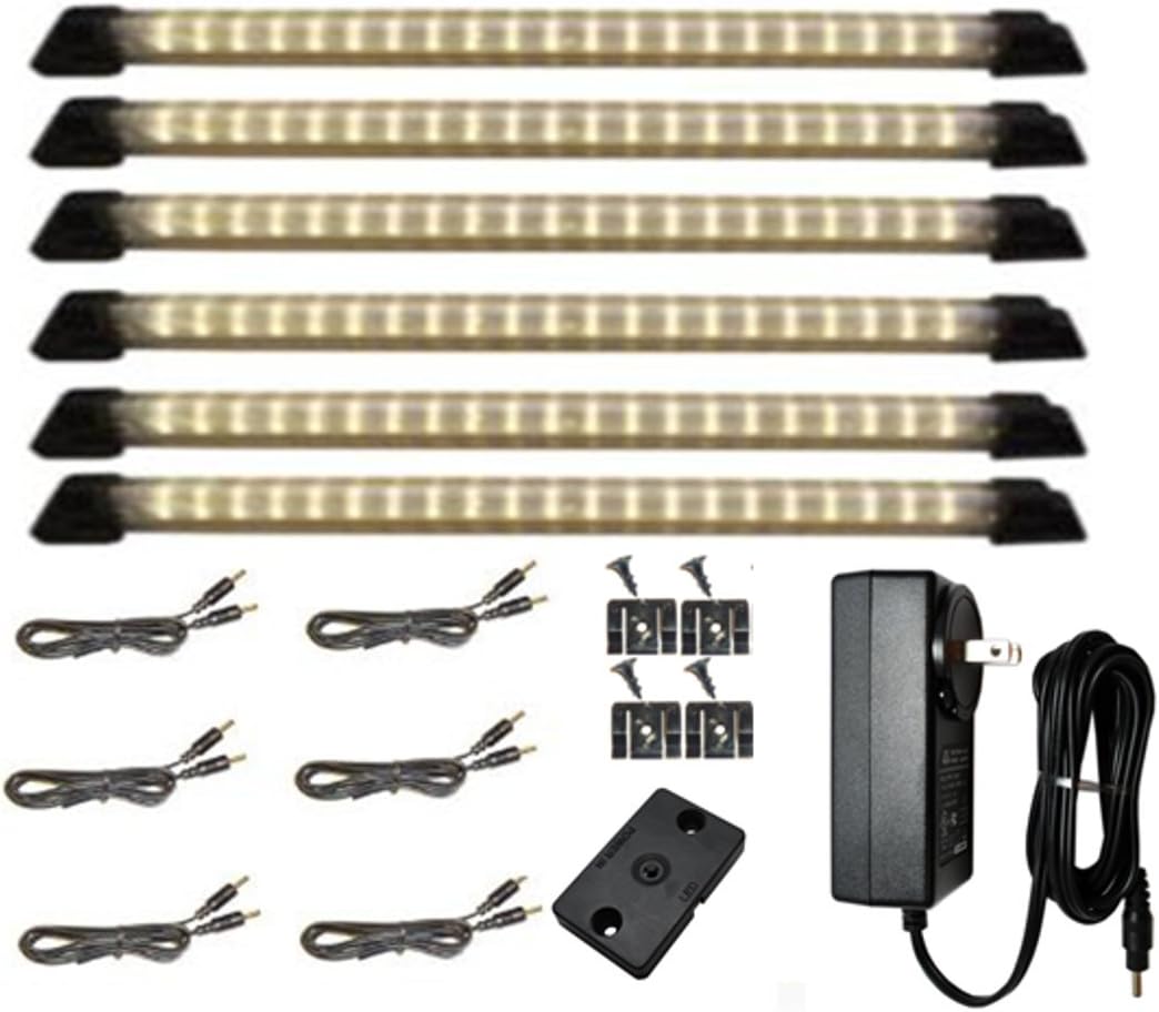 18" Warm White 6 LED Panels with Power Supply and Dimmer D5617