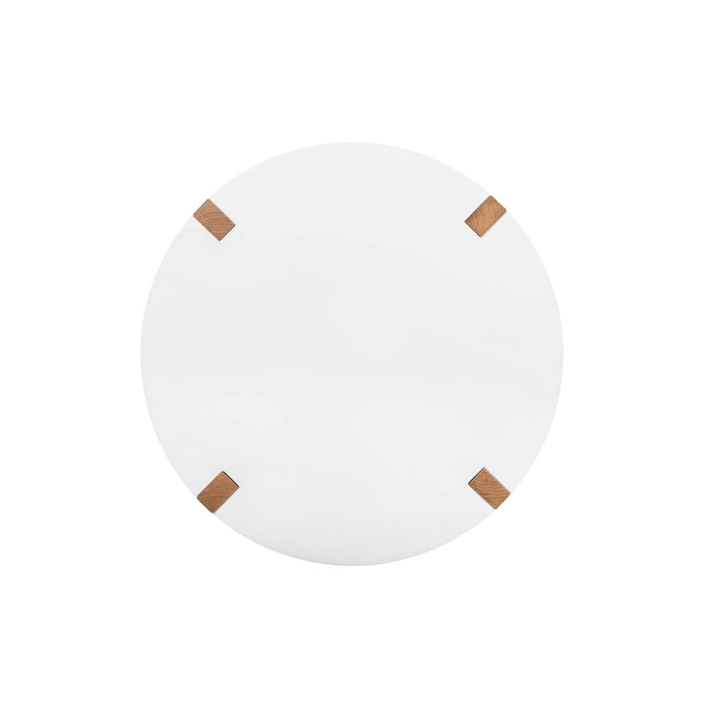 White Oak Round Nesting Side Tables (Set of 2) R317907