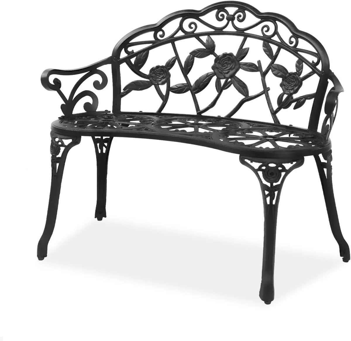 38.5" Metal Rose Bench X8763