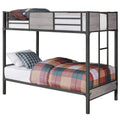 Grey Dark Grey Metal Bunk Bed Twin Size G1403