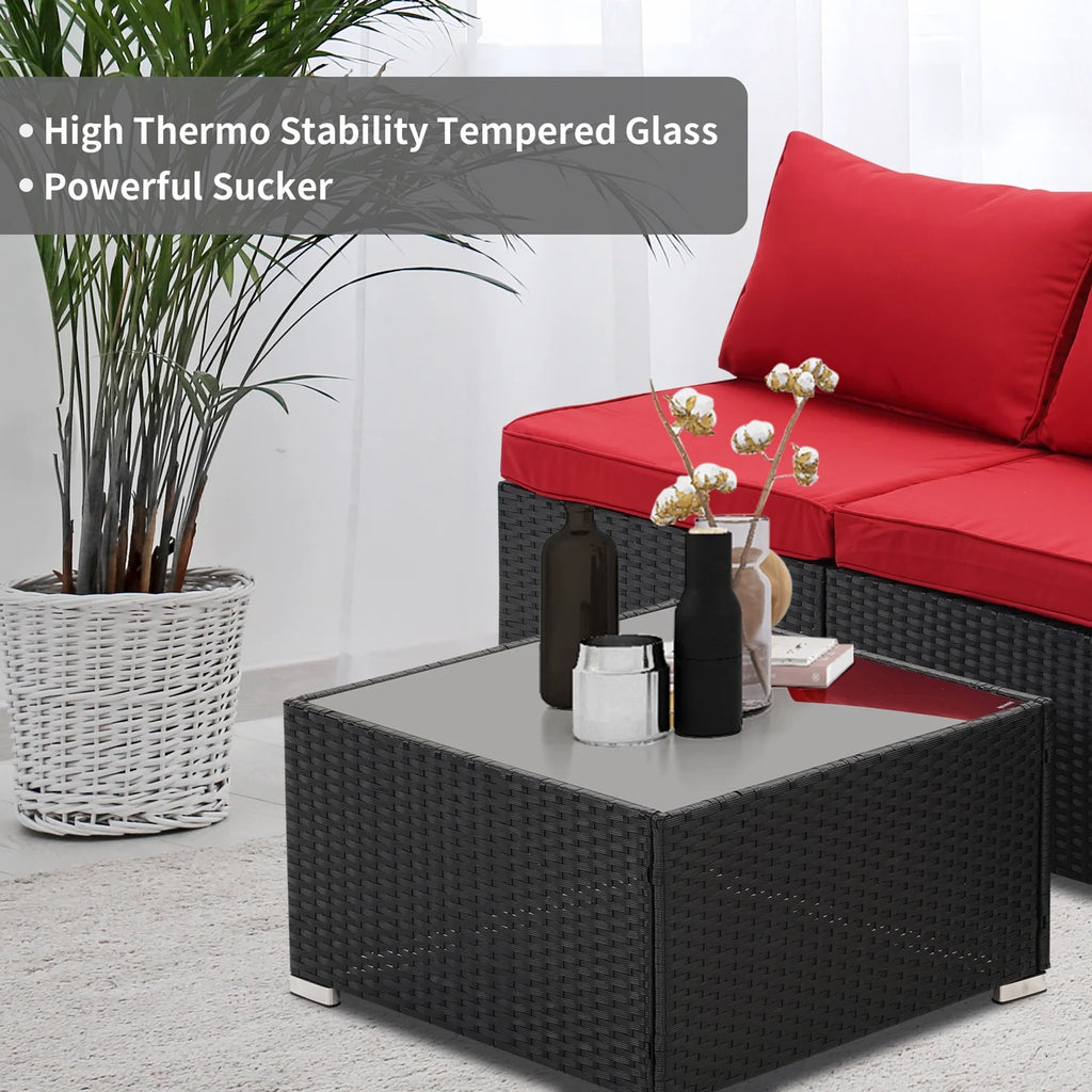 7 Pcs Outdoor Patio Furniture Sofa Set J63597