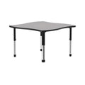 42x42" Gray Chrome Desk C35002