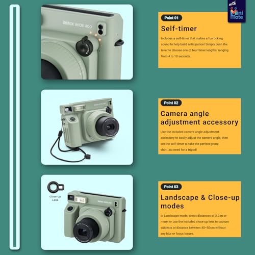 Green Instant Camera with Accessory Bundle Z1690