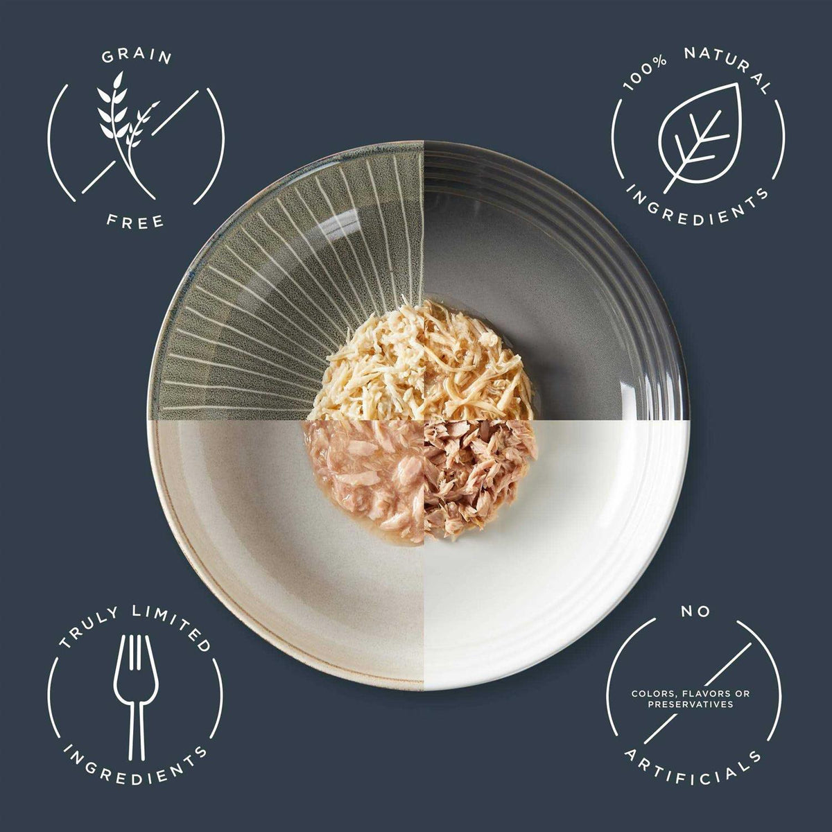 Natural Wet Cat Food Tuna Fillet with Sea Bream in Broth N72010