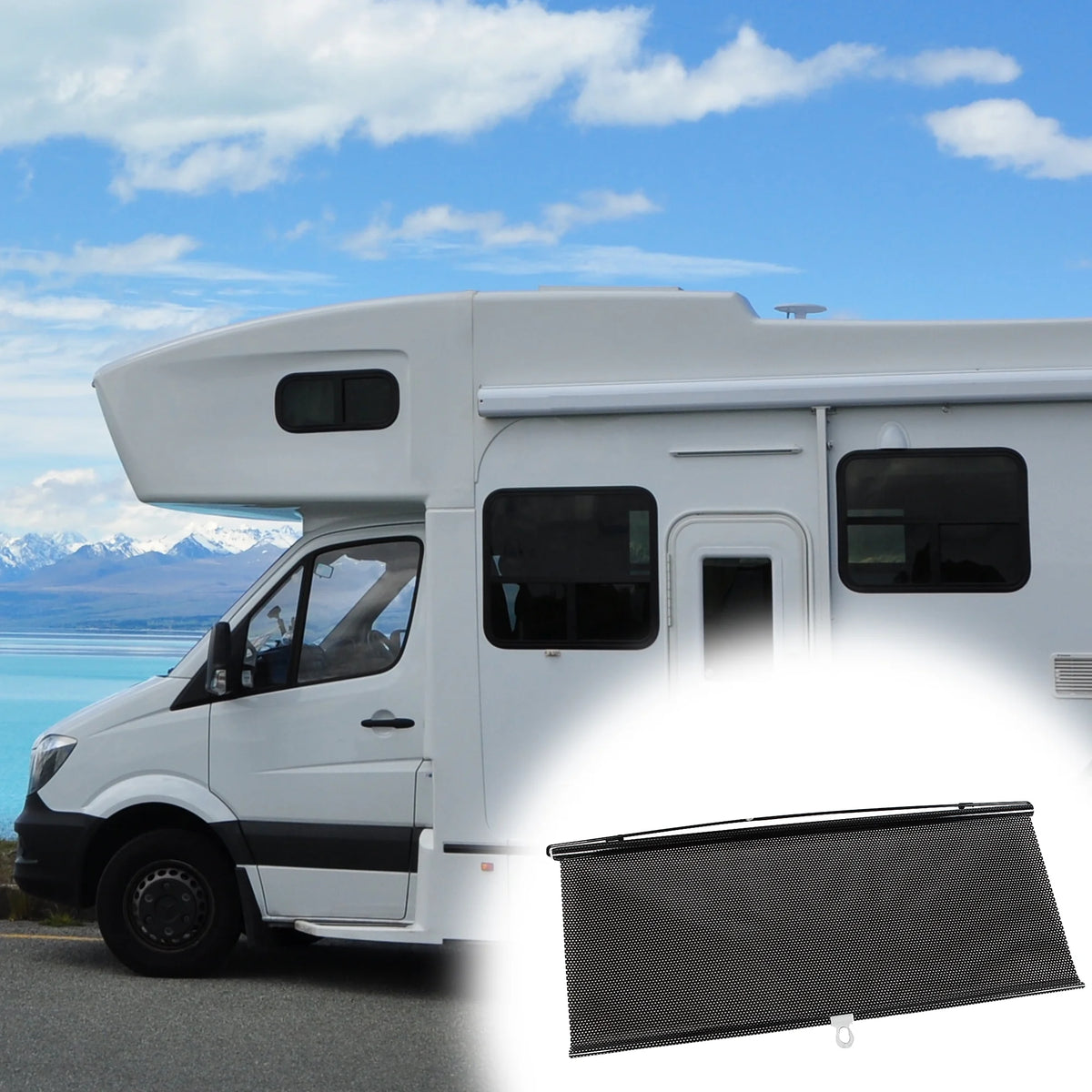 Black PVC Car Sunshade 48.43"x22.05" 1Pc V705