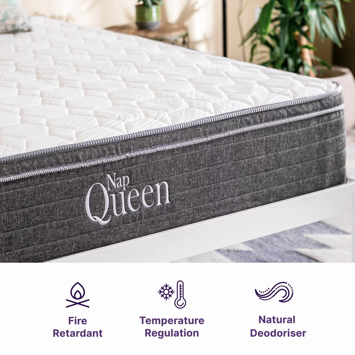 Queen Size Hybrid Memory Foam Pocket Spring Mattress J82296