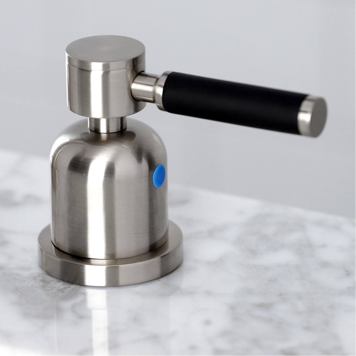 Polished Chrome Widespread Bathroom Faucet with Brass Pop-Up Q5626