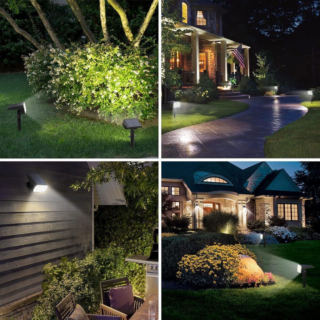 6 Pack 52 LED 3 Modes IP65 Waterproof Solar Spot Lights U828077