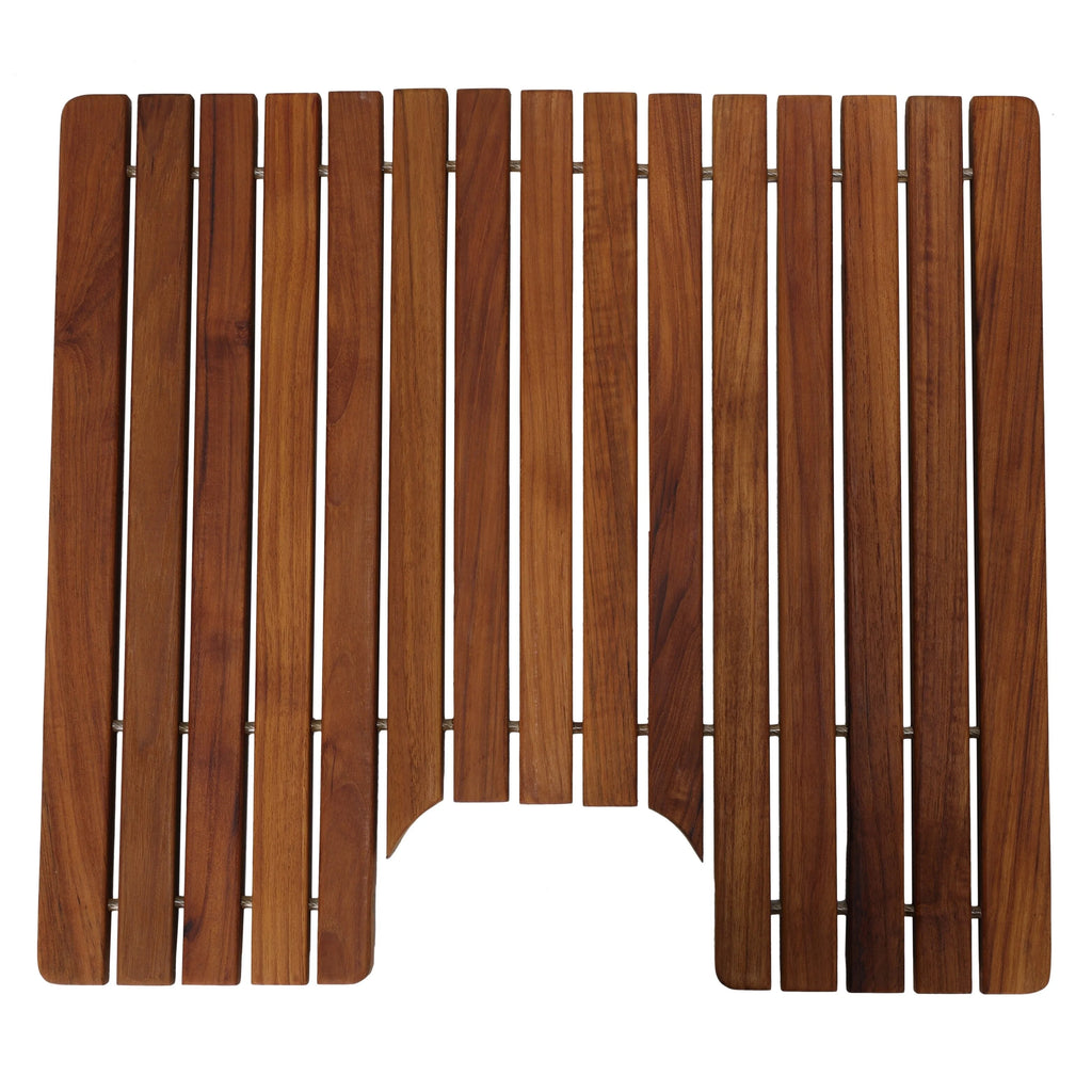 Solid Teak Wood Toilet Mat 20 x 18 J804