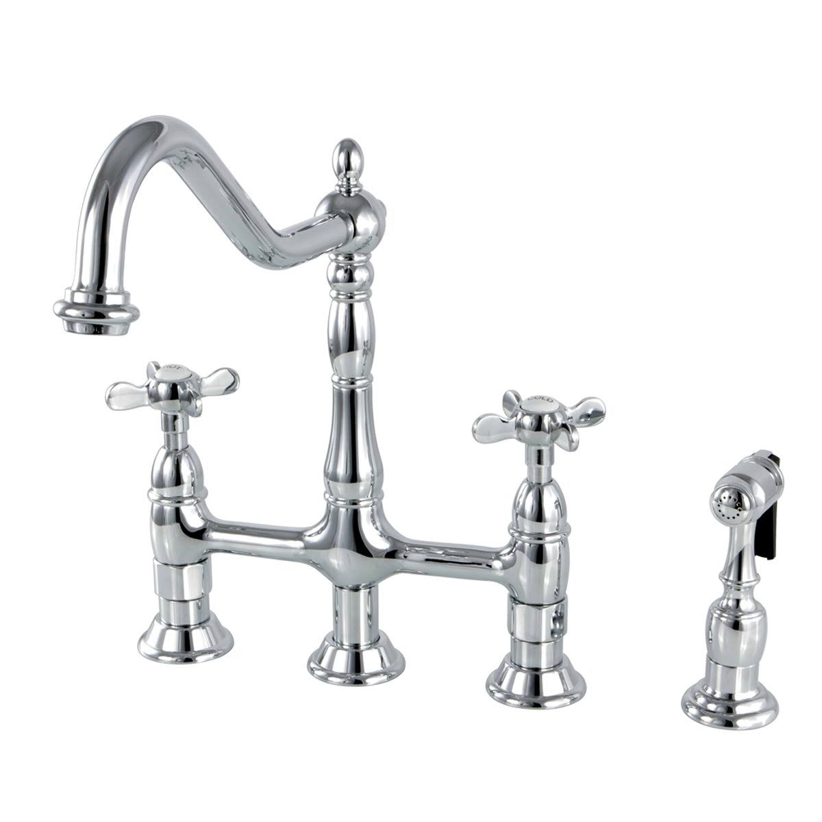 Oil Rubbed Bronze Kitchen Faucet with Brass Sprayer C444769