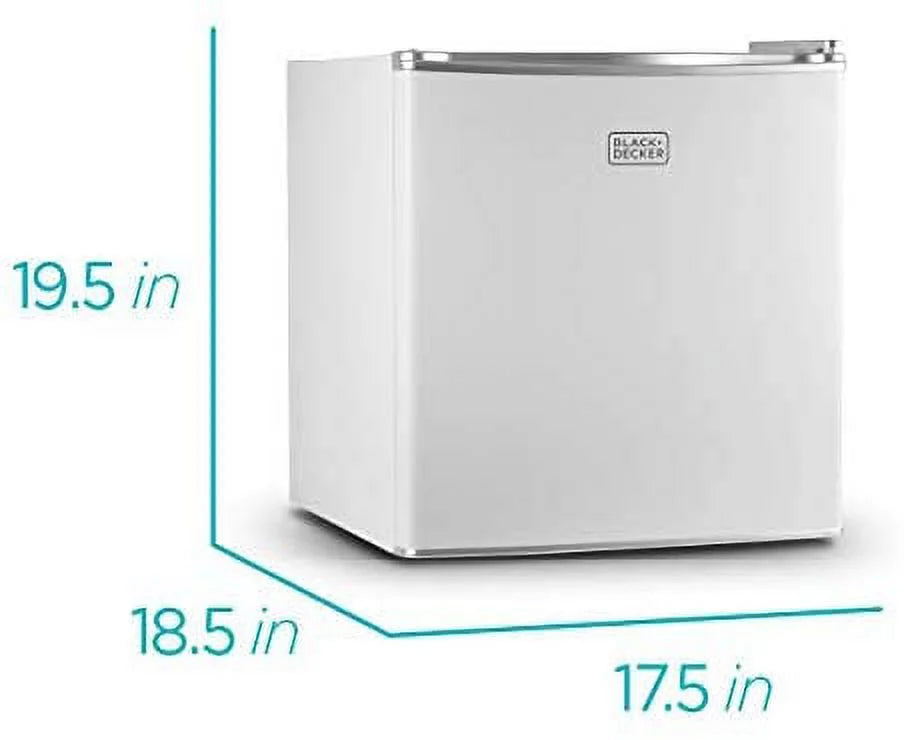 Compact Energy Star Single Door Mini Fridge with Freezer, 1.7 Cubic Ft., White C122