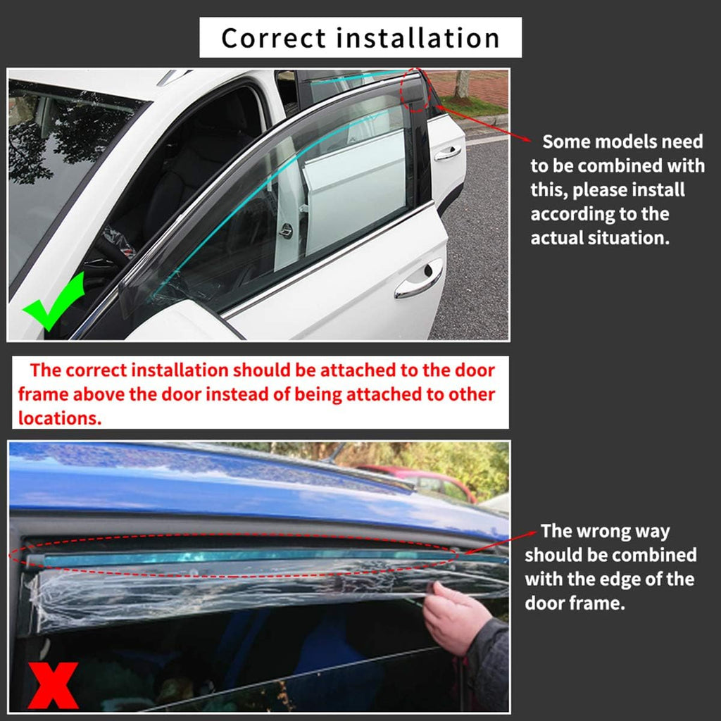 Smoke Side Window Deflectors for A6L 2019 Car H9452