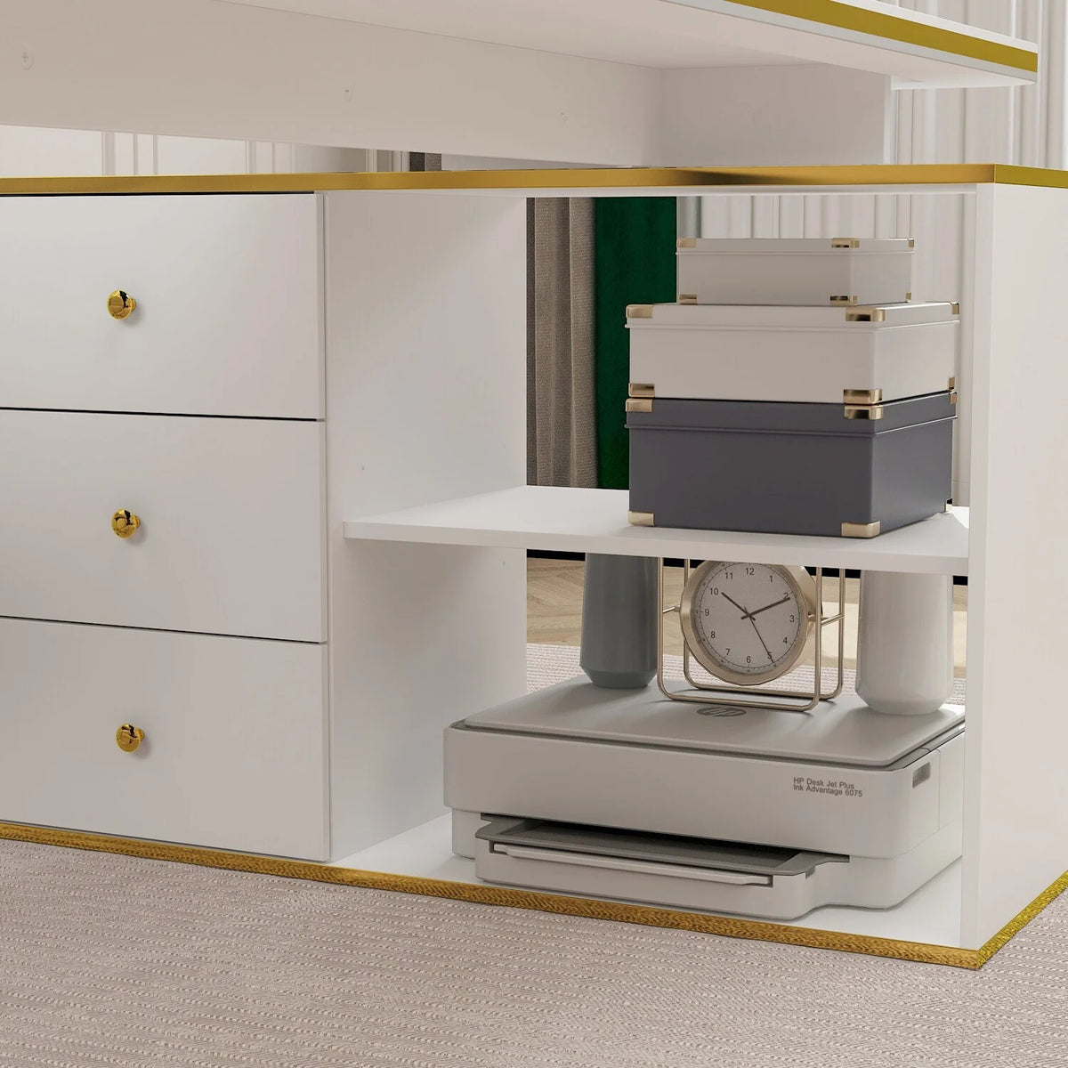 55.1" Corner Computer Desk V206