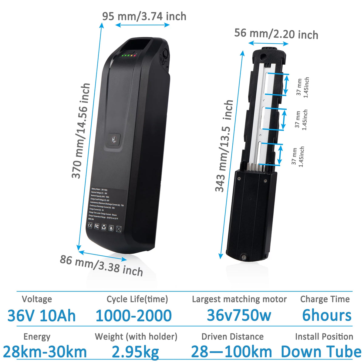 48V 20AH Lithium Ebike Battery with Charger S979932