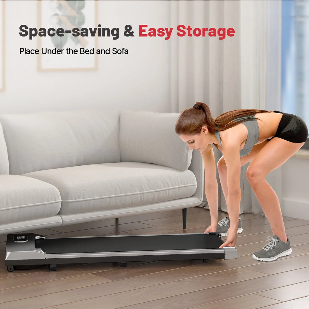 2 in 1 Under Desk Treadmill with Remote Control and LCD Display E336