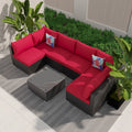 7 Pcs Outdoor Patio Furniture Sofa Set J63597
