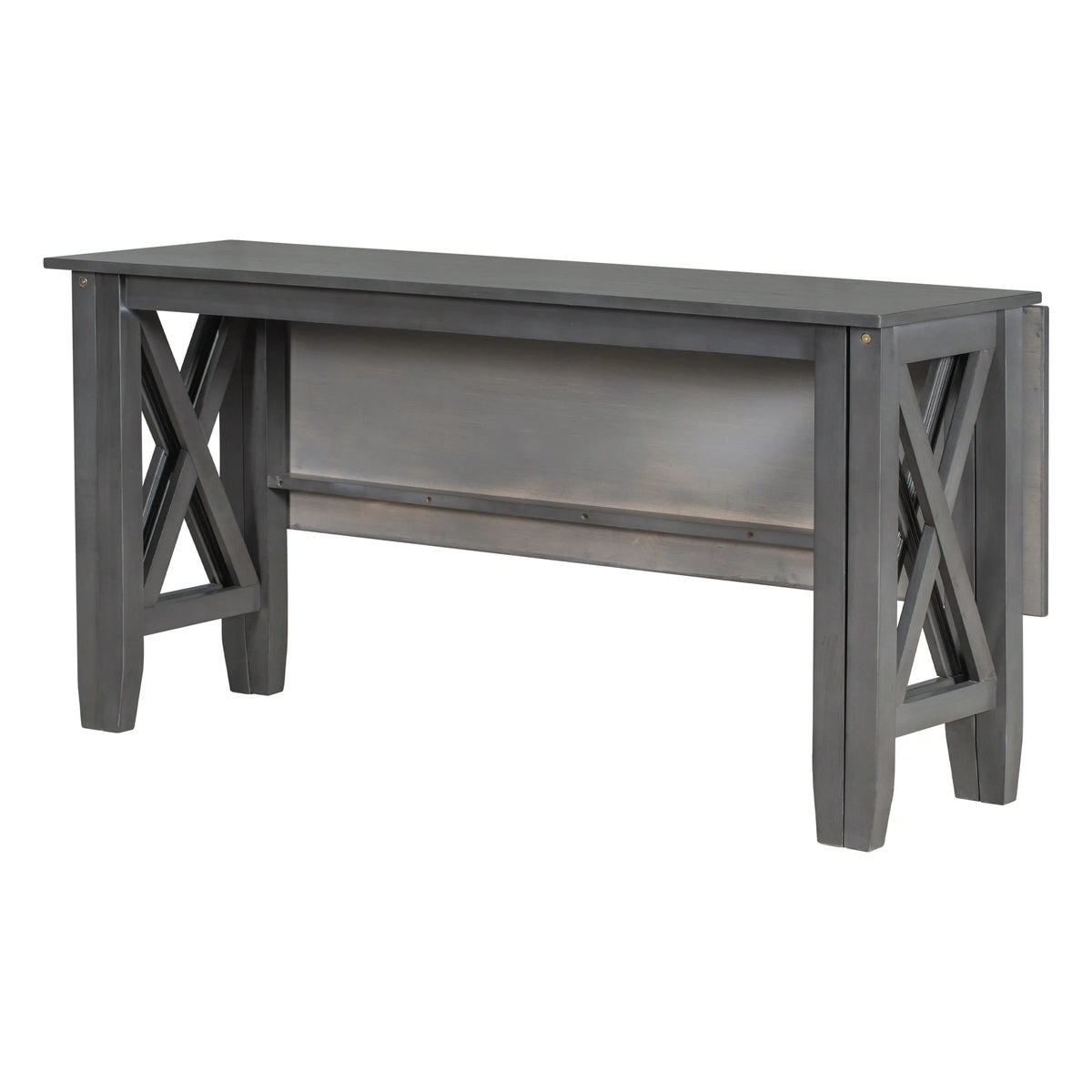 Gray Foldable Dining Table Set for 6 W5565