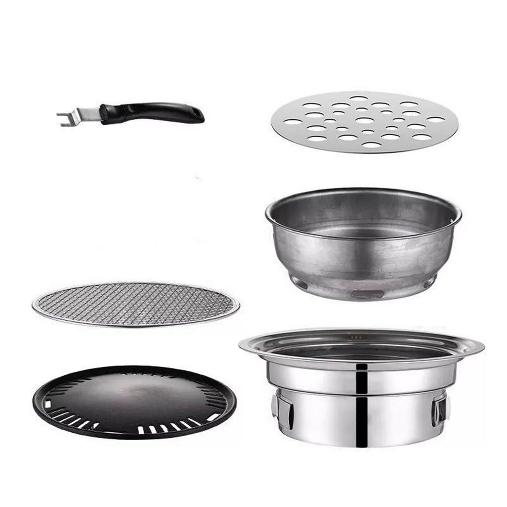Portable Round Charcoal BBQ Grill B46378