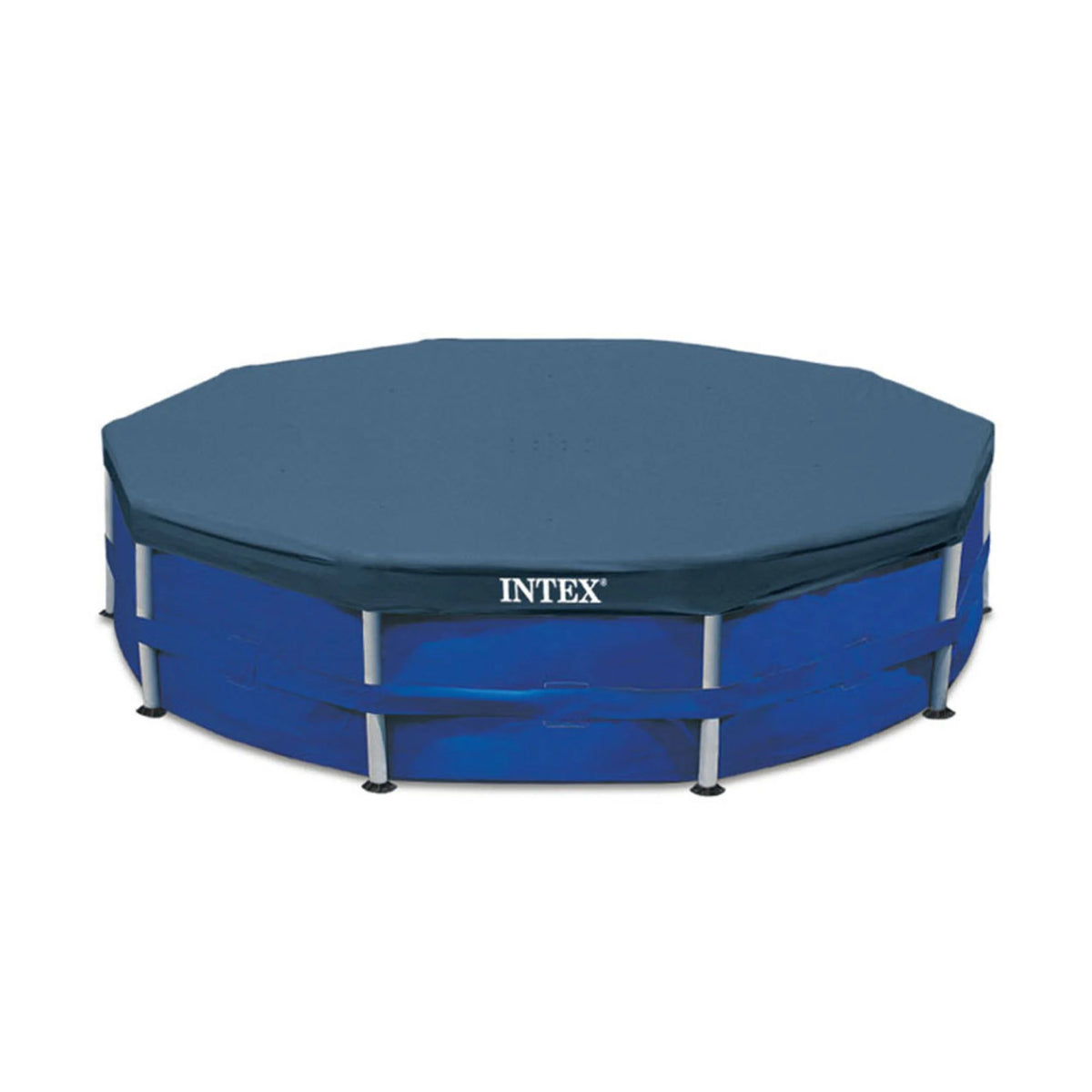 10ft Round Pool Cover & Easy Set Inflatable Pool I30963