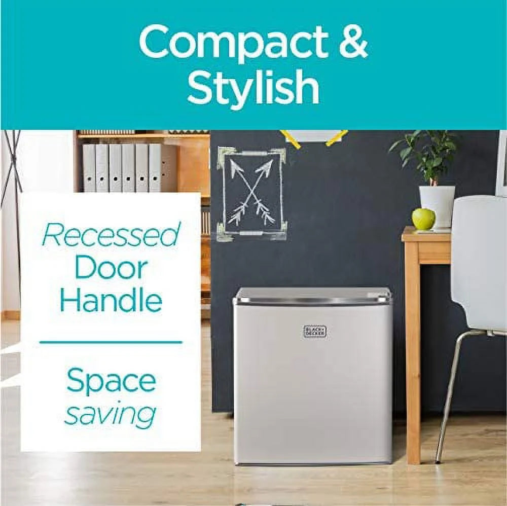Compact Energy Star Single Door Mini Fridge with Freezer, 1.7 Cubic Ft., White C122