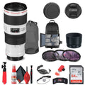 Canon EF 70-200mm f/4L IS II USM Lens with Filter Kit and BackPack G1253