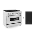 48 6.0 cu. ft. Gas Burner Electric Oven with Griddle Stainless Steel Y1002