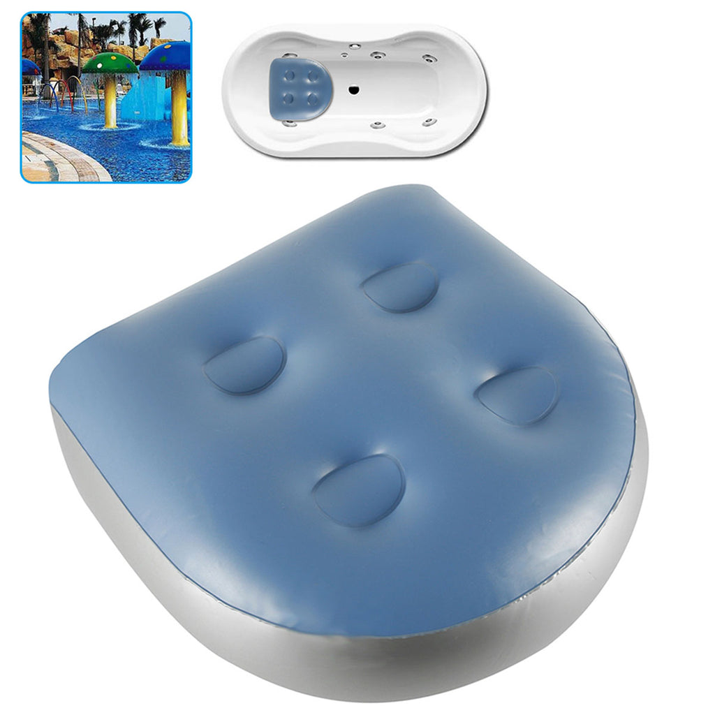 Spa and Hot Tub Booster Seat Pad with Suction Cup, Back Support Bath Spa Pad Soft Inflatable Massage Cushion J50132