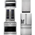 36 Gas Range, Refrigerator, Dishwasher, Microwave and Wine Cooler O23049