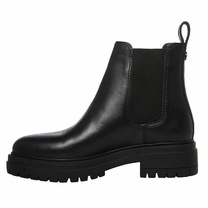 Black Genuine Leather Chelsea Booties I5831