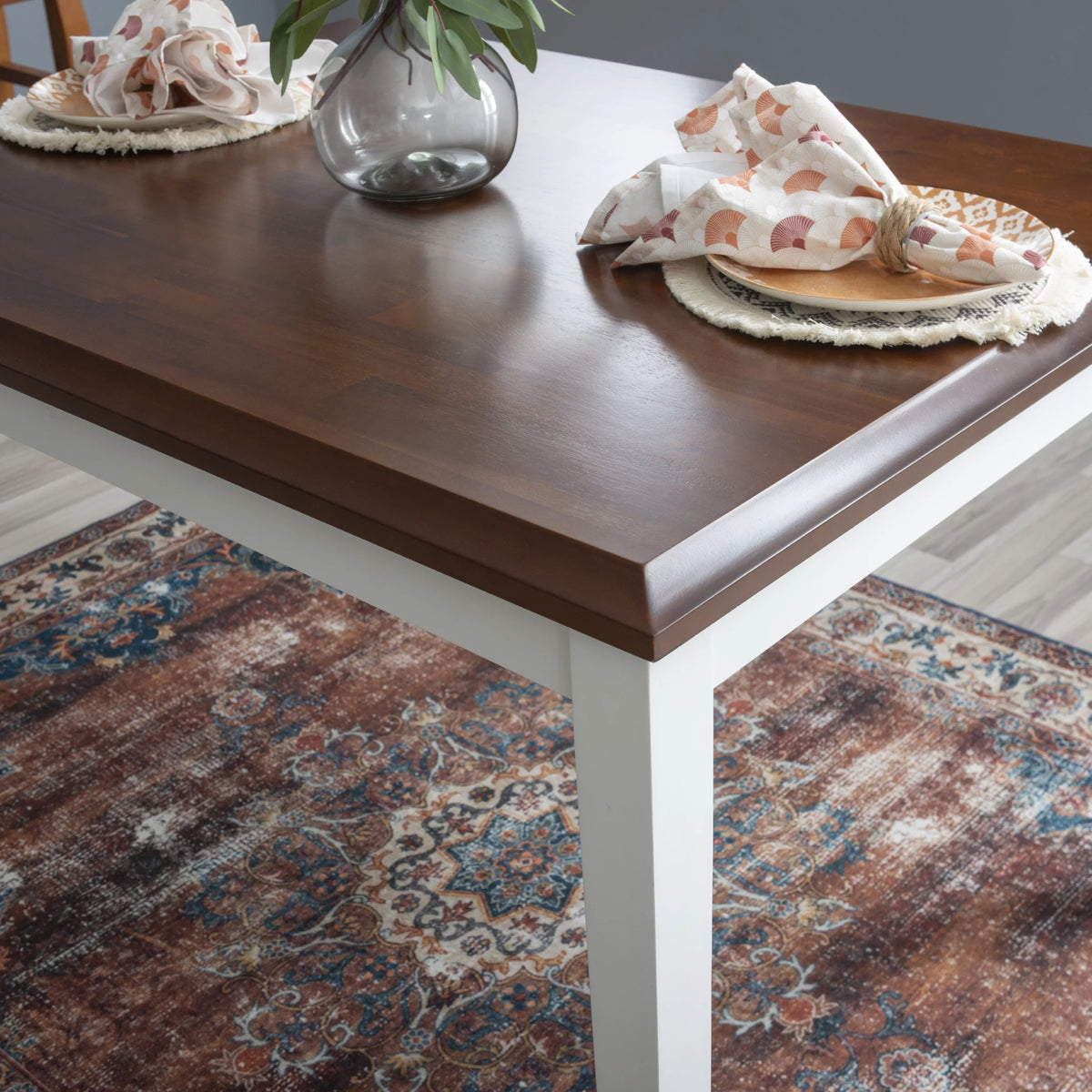 5-Piece Cherry and White Dining Set T592