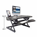 Height Adjustable Corner Desk Riser, Black D842