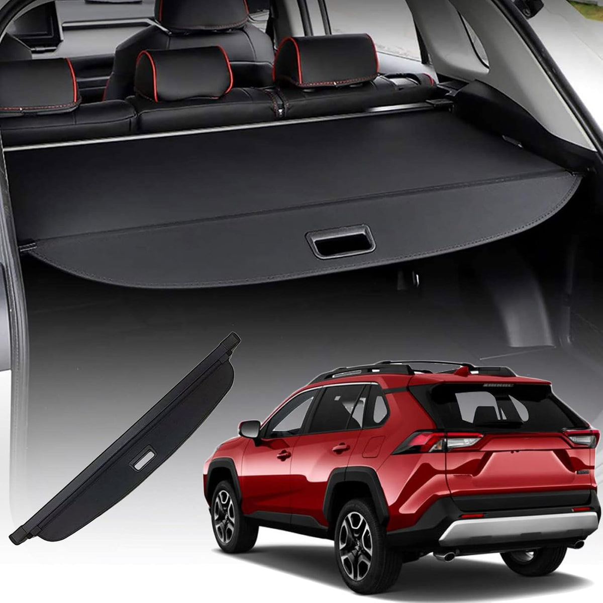 Retractable Cargo Cover Trunk Cover Black K998