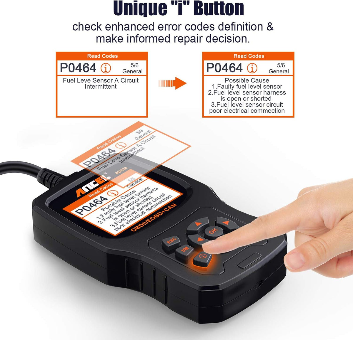 OBD2 Scanner Car Code Reader Diagnostic Scan Tool D44368
