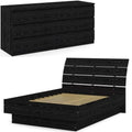 2 Piece Full Bed and 6 Drawer Double Dresser Set S885