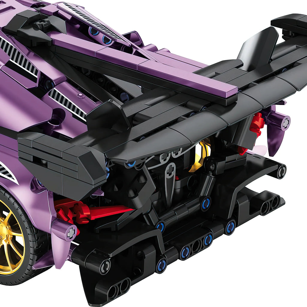 Purple Speed Champion Super Sports Car Building Block Set B241