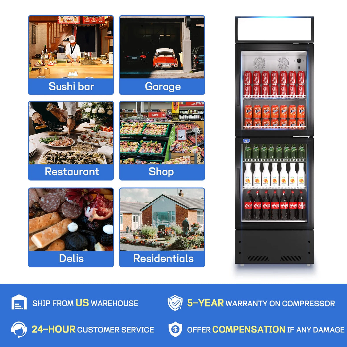 10.9 Cu.Ft Merchandising Refrigerator with Light Box D3323