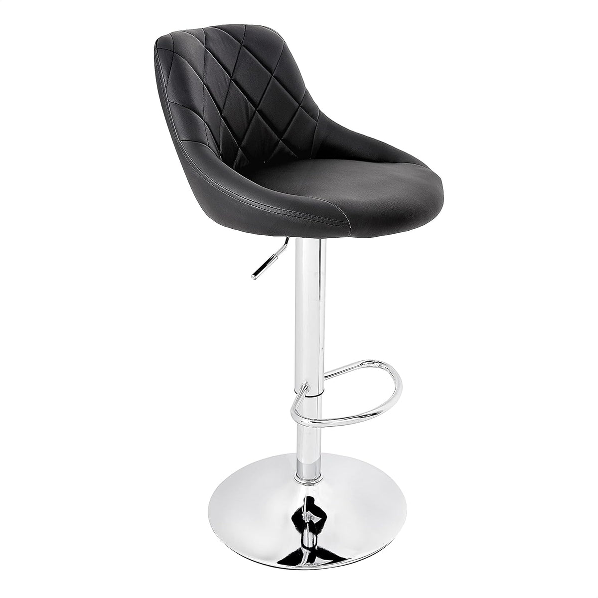 Light Brown Adjustable Swivel Bar Stool Set of 2 K502