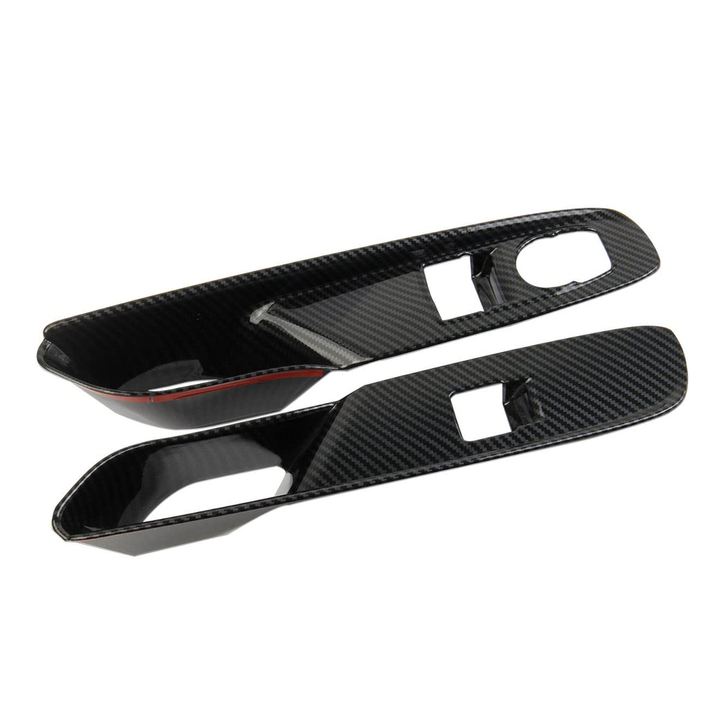 Carbon Fiber Window Lift Switch Panel Cover Trims for Chevrolet Corvette C8 Stingray 1LT Coupe 2020-2022 Pack of 2 E911707