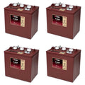 6V 210Ah Flooded Lead Acid Deep Cycle Battery x4 N463