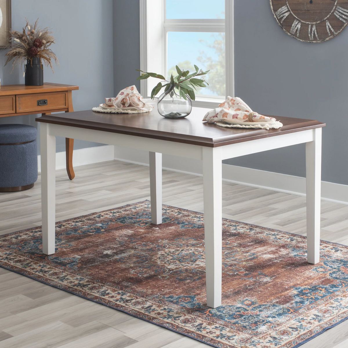 5-Piece Cherry and White Dining Set T592