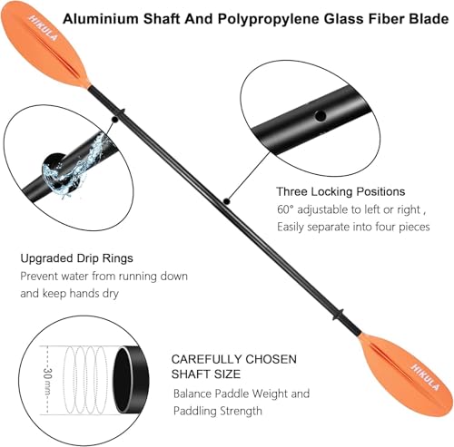 4 Piece Aluminum PP Kayak Paddle 220cm 230cm R135528