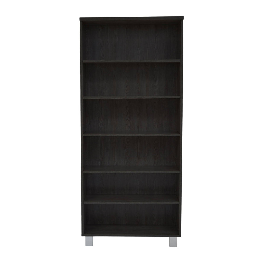Contemporary Bookcase with 6 Shelves in Gray B952951