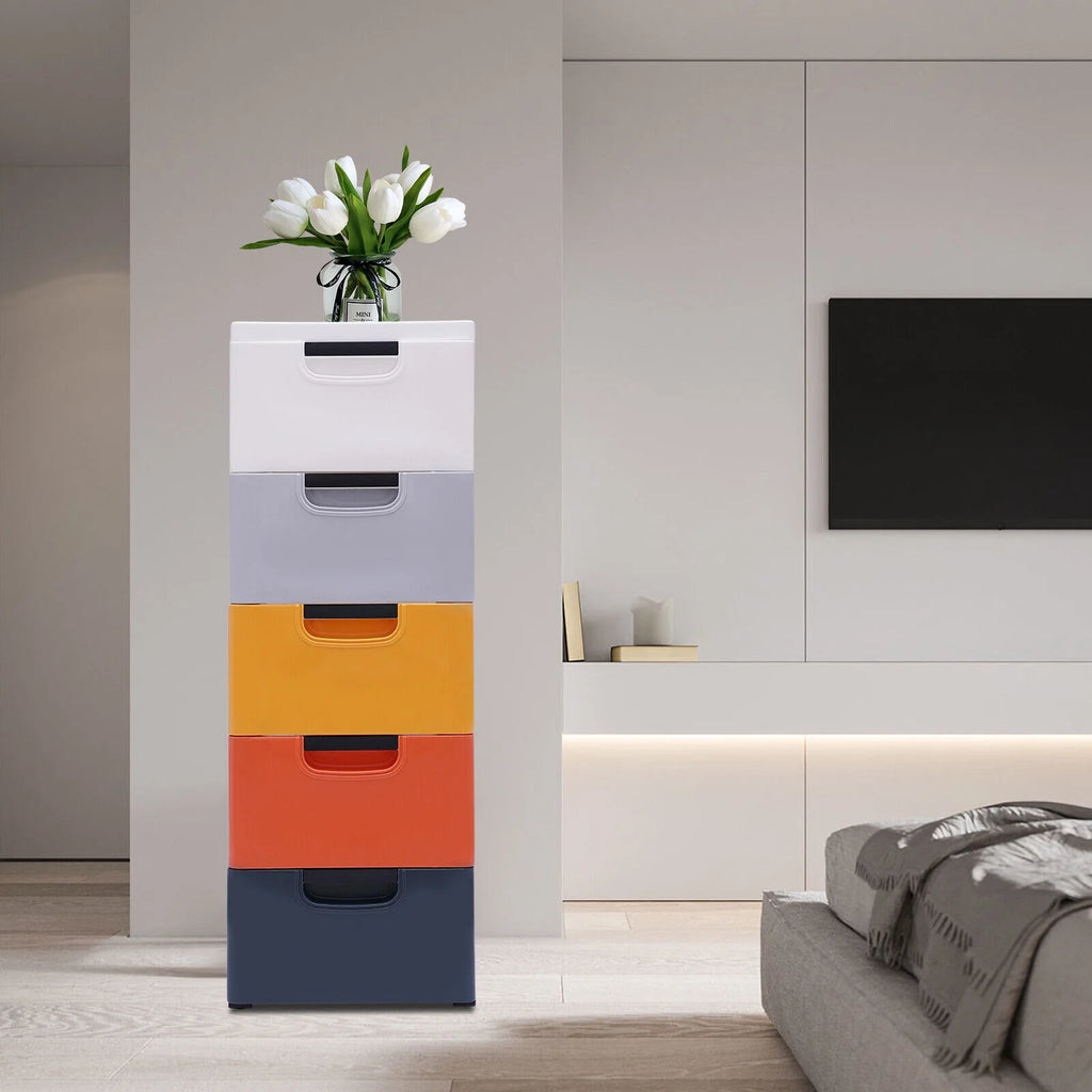 5 Layers Stackable Drawers Dresser Storage Cabinet U1848